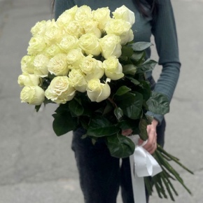 Монобукет из 25 роз Эквадор Мондиаль (80 см) в Старой Купавне