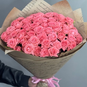 Букет из 15 кустовых коралловых роз (60 см) в Старой Купавне