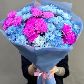 Букет "Матильда" из 15 кустовых хризантем в Старой Купавне