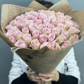 Букет из 51 пастельной розы (40 см) в Старой Купавне