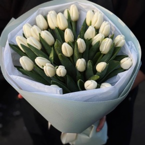 Букет из 31 белого тюльпана в Старой Купавне
