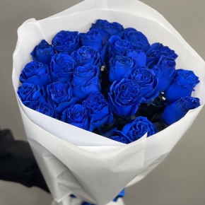 25 синих роз Эквадор (60 см) в Старой Купавне