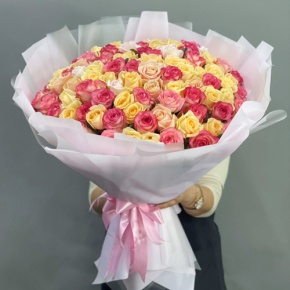 Букет из 101 розы  микс (70 см) в Старой Купавне
