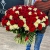 Букет 151 роза красный и белый микс (60 см) в Старой Купавне