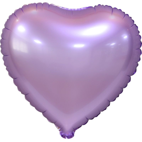 Сердце сиреневое фольгированный шар с гелием (45 см) в Старой Купавне