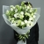 Букет "Грин ти" из кустовых роз, гербер и эустом в Старой Купавне