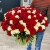 Букет 151 роза красный и белый микс (60 см) в Старой Купавне