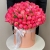 Композиция в шляпной коробке из 113 пионов Корал Шарм в Старой Купавне