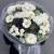 Букет "Белоснежная нежность" из георгин, брассики, хризантем Ньютон, эрингиума и гербер в Старой Купавне
