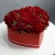 Композиция в коробке "Красное сердце" из пионовидной кустовой розы в Старой Купавне