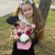 Композиция с белой хризантемой в розовом ящике в Старой Купавне Композиция с белой хризантемой в розовом ящике в Старой Купавне