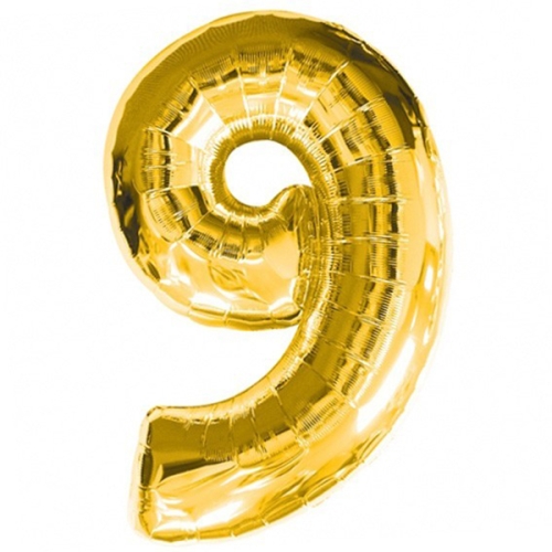 Шар гелиевый цифра 9 (40х102 см) в Старой Купавне